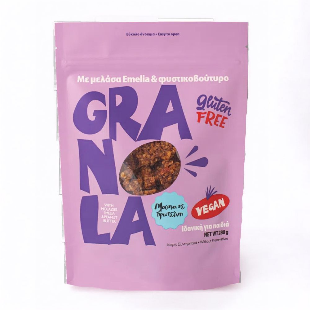 Granola με φυστικοβούτυρο & μελάσα - Emelia Fine Foods