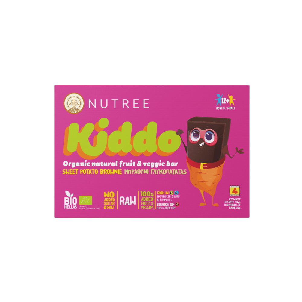 Βιολογικές παιδικές μπάρες μπράουνι γλυκοπατάτας - Nutree