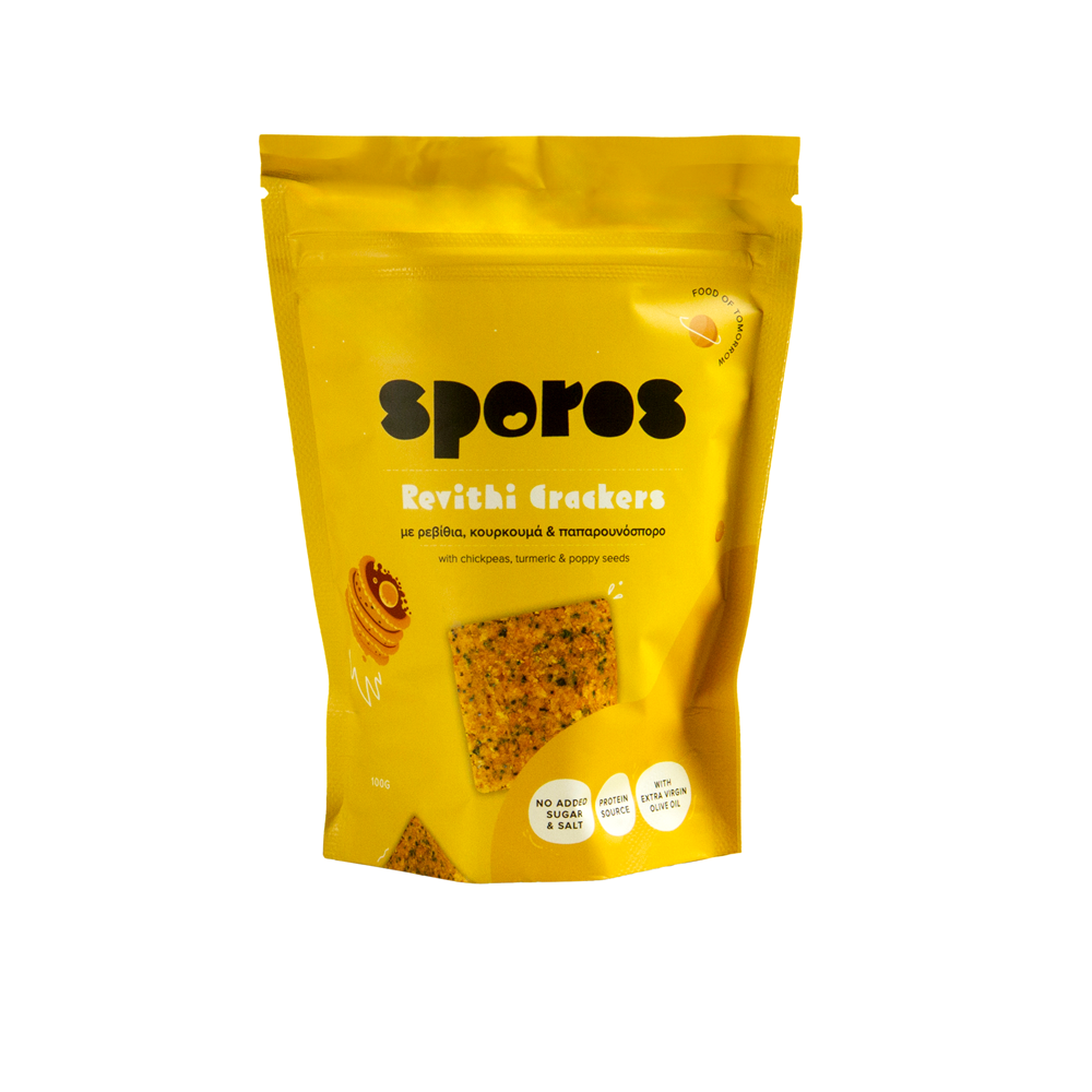 Revithi Crackers με ρεθύθια, κουρκουμά & παπαρουνόσπορο - Sporos