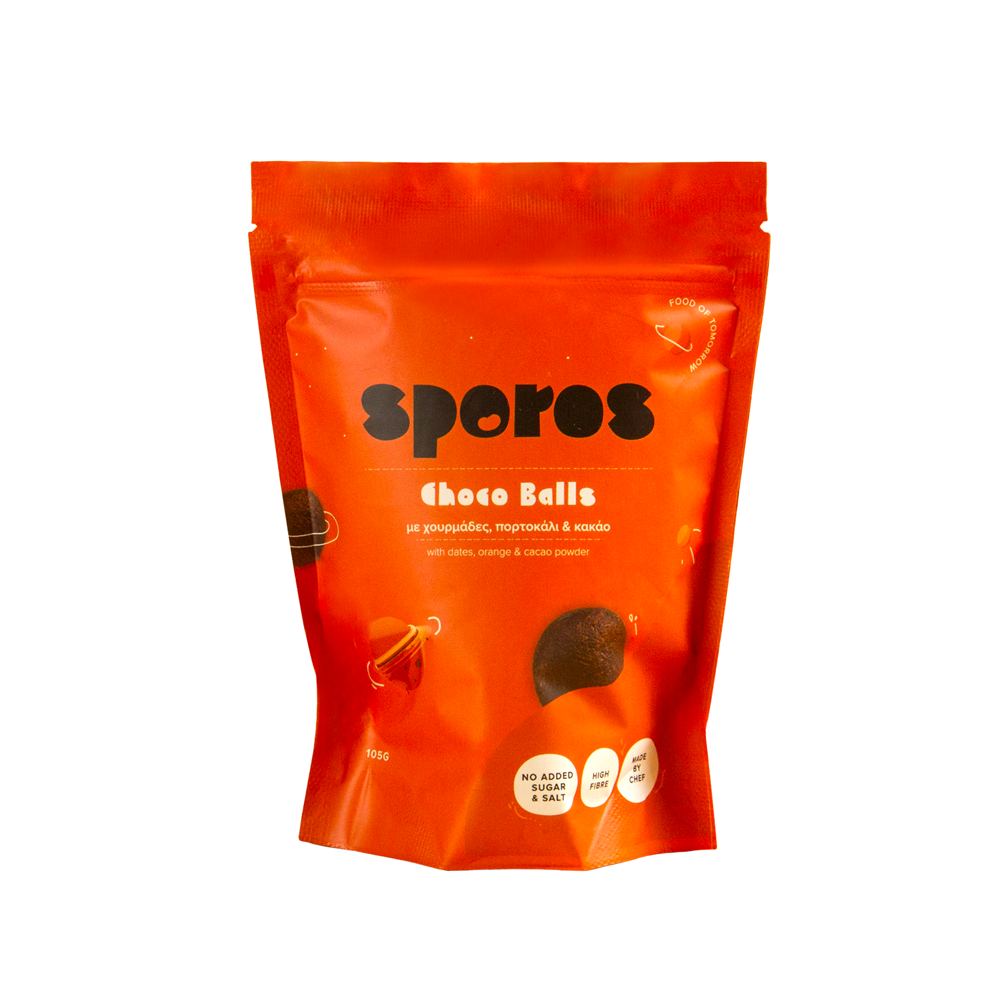 Choco Balls με χουρμέδες, πορτοκάλι και κακάο - Sporos