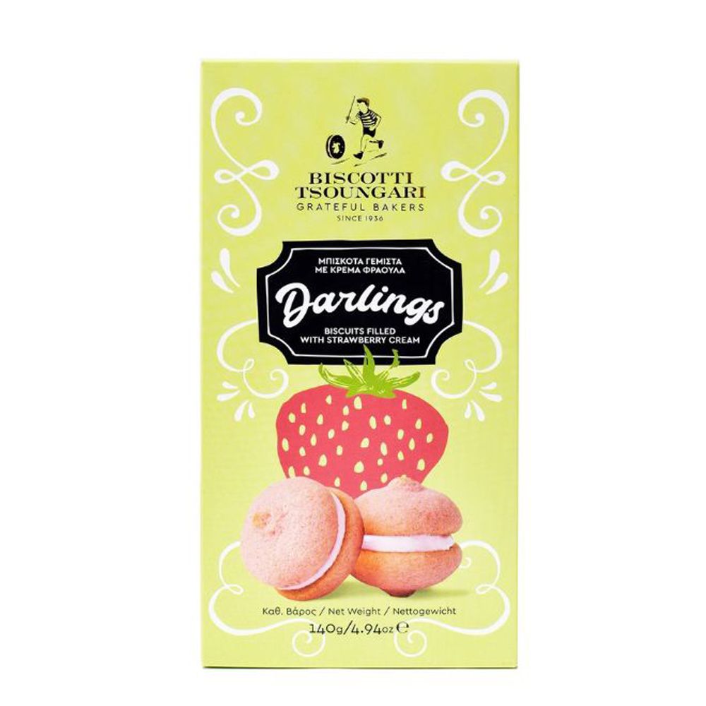 DARLINGS – ΜΠΙΣΚΟΤΑ ΓΕΜΙΣΤΑ ΜΕ ΚΡΕΜΑ ΦΡΑΟΥΛΑ - BISCOTTI TSOUNGARI